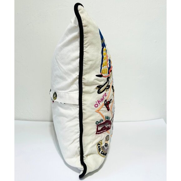 Catstudio Chicago Embroidered Pillow - Picture 7 of 12